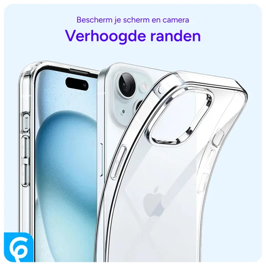Apple iPhone 15 Hoesje Dun TPU Back Cover Transparant afbeelding 6