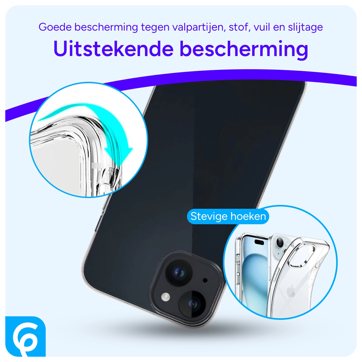 Apple iPhone 15 Hoesje Dun TPU Back Cover Transparant afbeelding 3