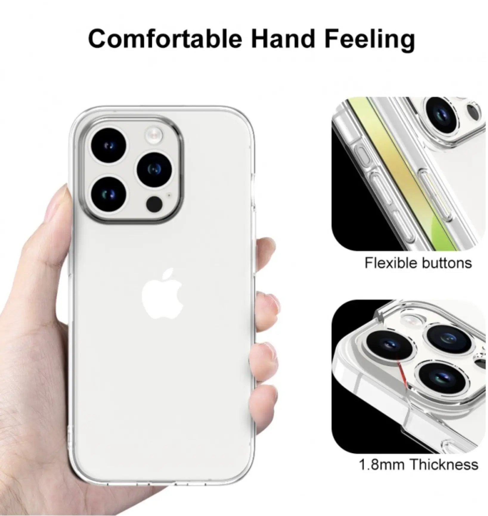 Apple iPhone 15 Pro Max Hoesje Dun TPU Back Cover Transparant afbeelding 6