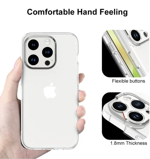 Apple iPhone 15 Pro Max Hoesje Dun TPU Back Cover Transparant afbeelding 6