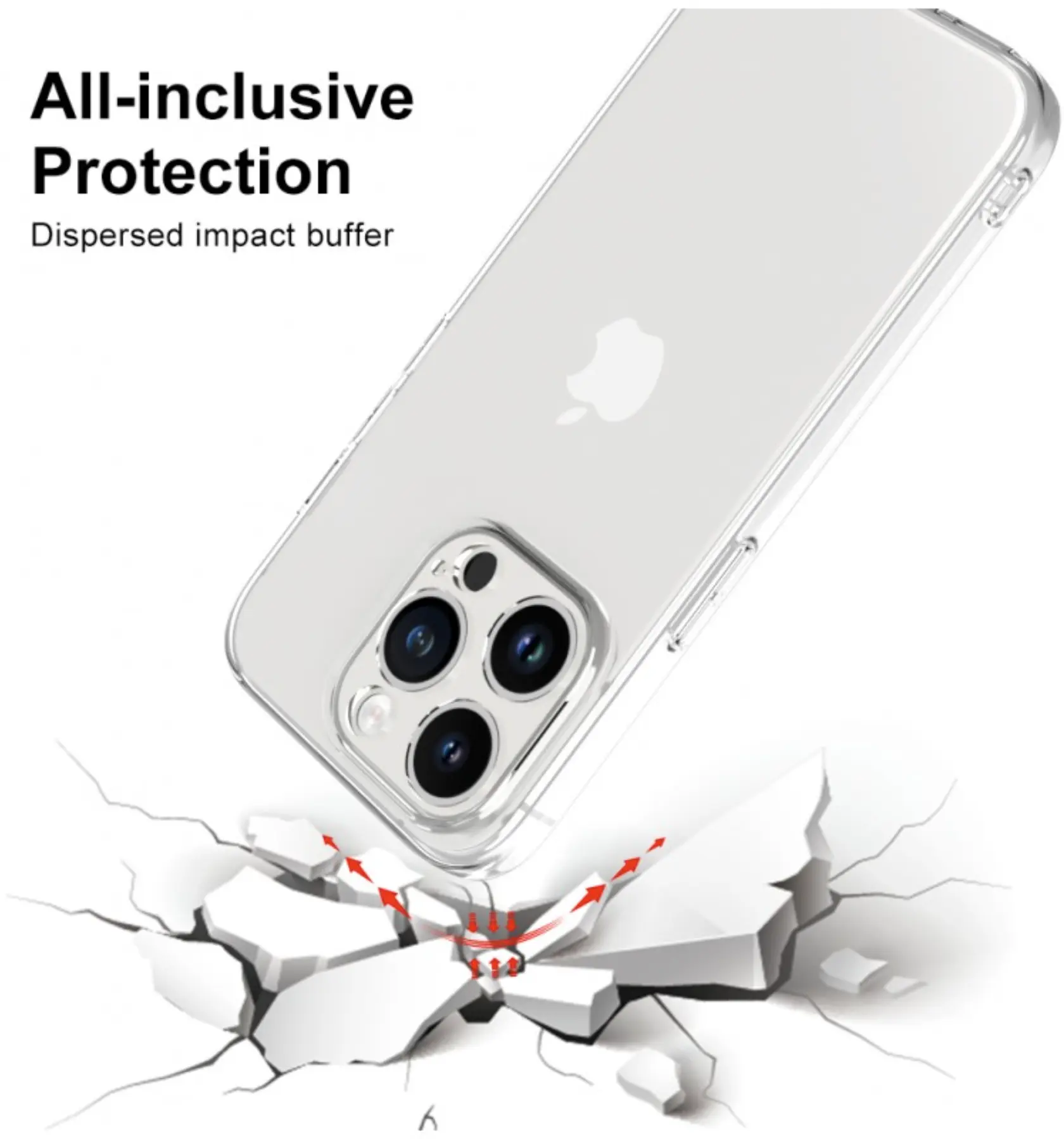 Apple iPhone 15 Pro Max Hoesje Dun TPU Back Cover Transparant afbeelding 5