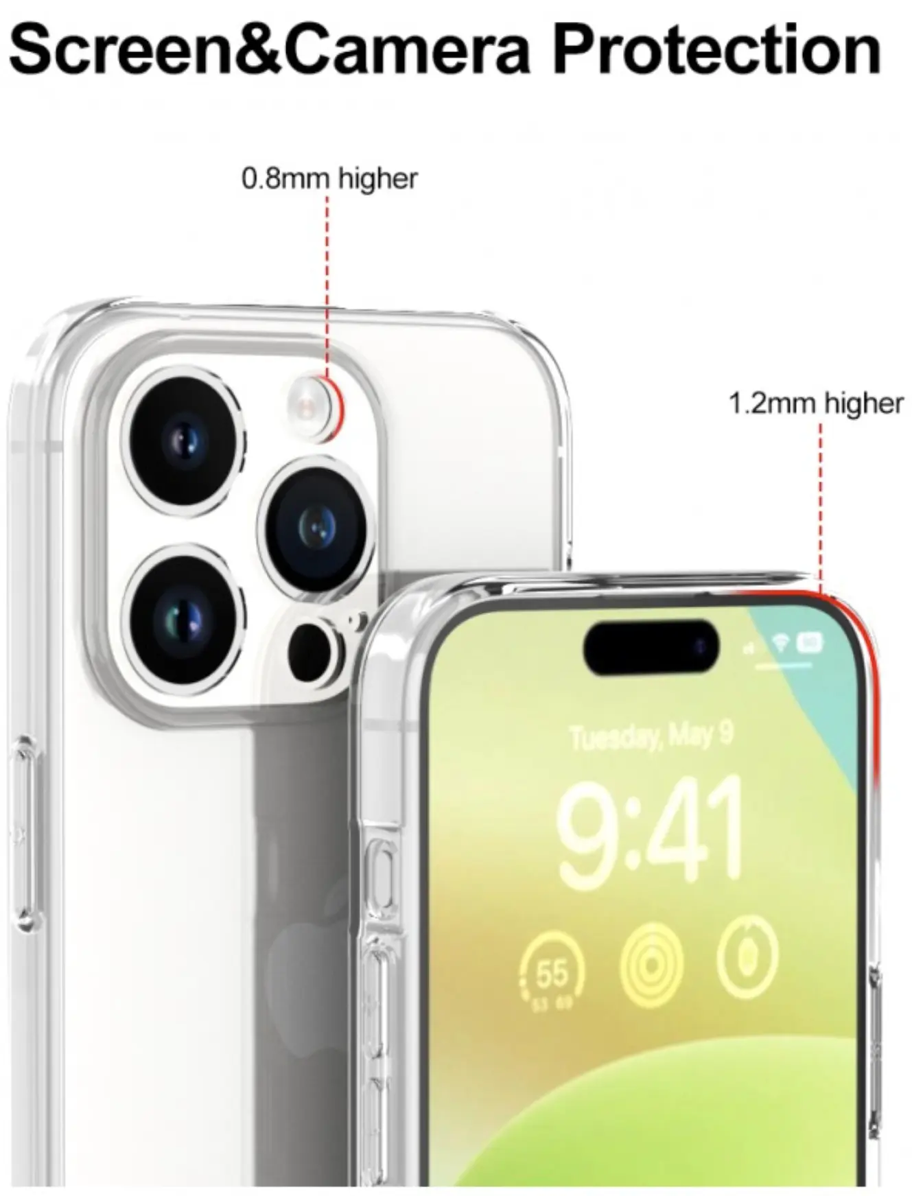Apple iPhone 15 Pro Max Hoesje Dun TPU Back Cover Transparant afbeelding 2