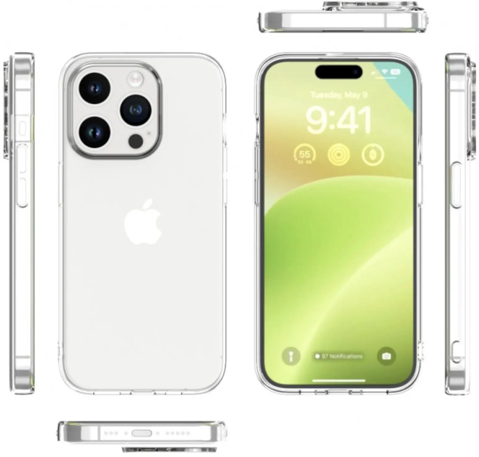 Apple iPhone 15 Pro Max Hoesje Dun TPU Back Cover Transparant afbeelding 8