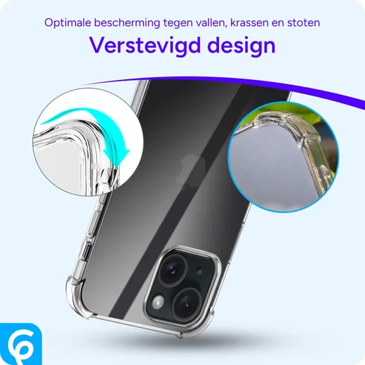 Apple iPhone 15 Hoesje Schokbestendig en Dun TPU Transparant afbeelding 4