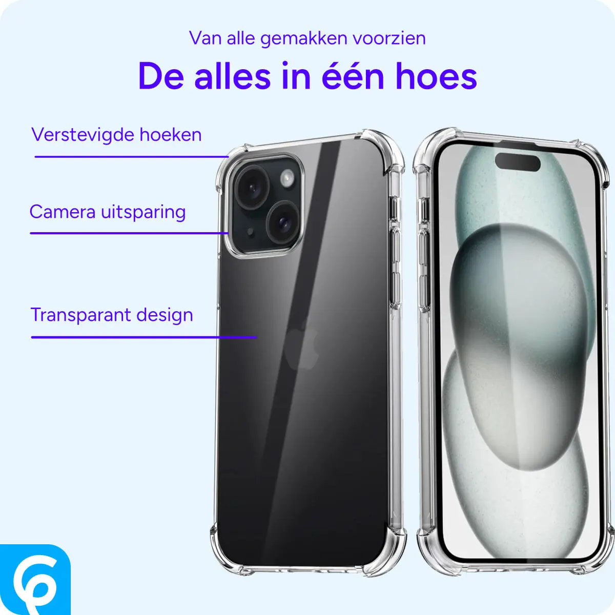Apple iPhone 15 Hoesje Schokbestendig en Dun TPU Transparant afbeelding 5
