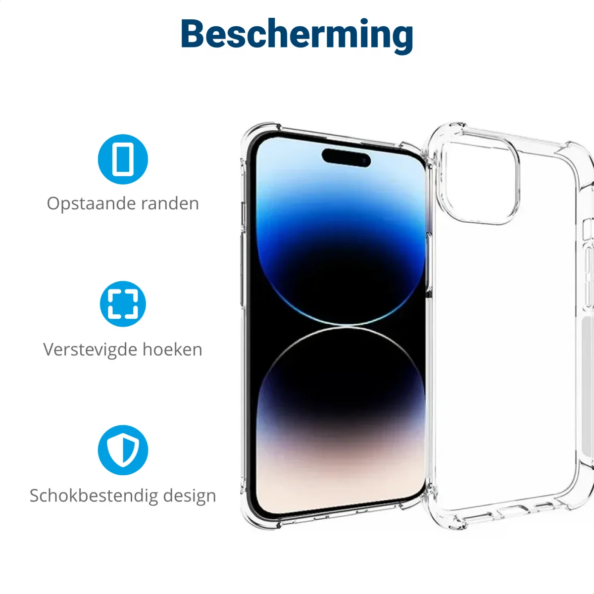 Apple iPhone 15 Plus Hoesje Schokbestendig en Dun TPU Transparant afbeelding 6