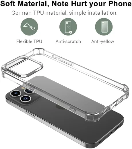 Apple iPhone 15 Pro Hoesje Schokbestendig en Dun TPU Transparant afbeelding 7