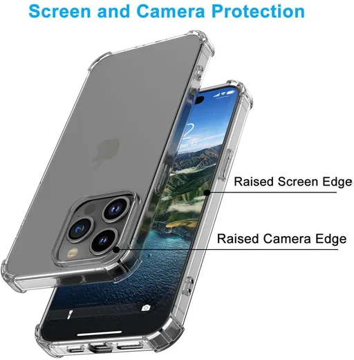 Apple iPhone 15 Pro Hoesje Schokbestendig en Dun TPU Transparant afbeelding 9