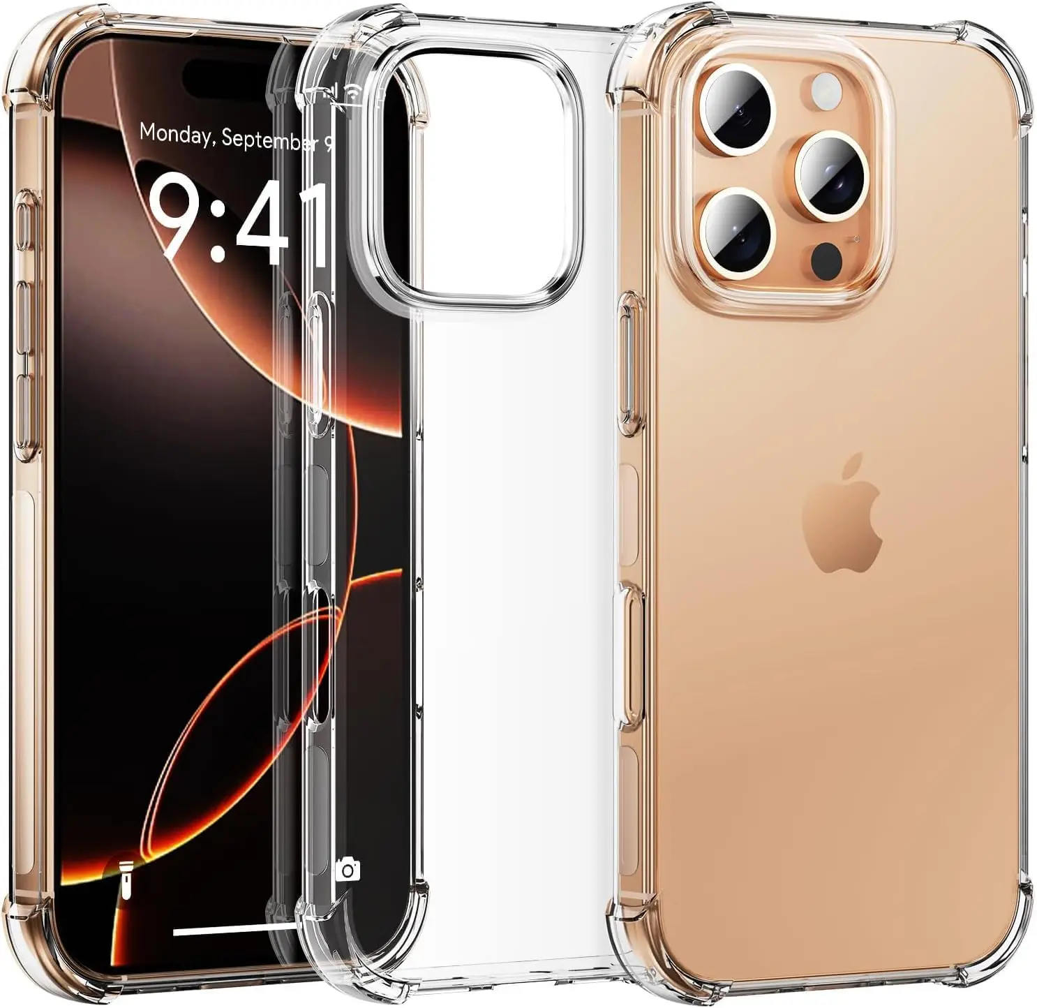 Apple iPhone 15 Pro Max Hoesje Schokbestendig en Dun TPU Back Cover Transparant afbeelding 1