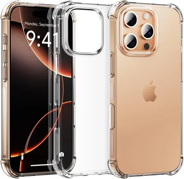 Apple iPhone 15 Pro Max Hoesje Schokbestendig en Dun TPU Back Cover Transparant