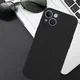 Apple iPhone 15 Hoesje Matte Back Cover Dun TPU Zwart afbeelding 4