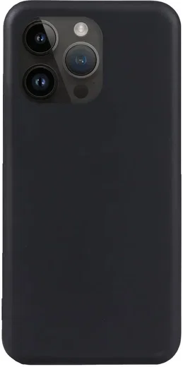 Apple iPhone 15 Pro Hoesje Matte Back Cover Dun TPU Zwart afbeelding 2