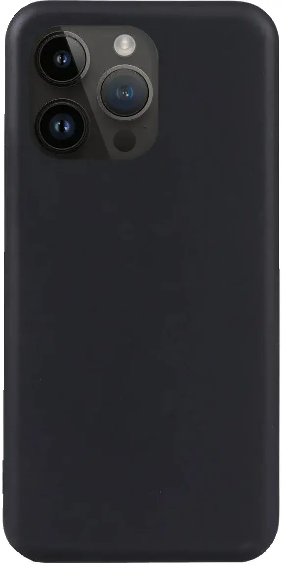 Apple iPhone 15 Pro Max Hoesje Matte Back Cover Dun TPU Zwart afbeelding 2
