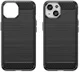 Apple iPhone 15 Hoesje Geborsteld TPU Flexibele Back Cover Zwart afbeelding 2