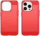 iPhone 15 Pro Max Hoesje Geborsteld TPU Flexibele Back Cover Rood afbeelding 2