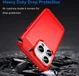 iPhone 15 Pro Max Hoesje Geborsteld TPU Flexibele Back Cover Rood afbeelding 4