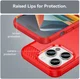iPhone 15 Pro Max Hoesje Geborsteld TPU Flexibele Back Cover Rood afbeelding 8
