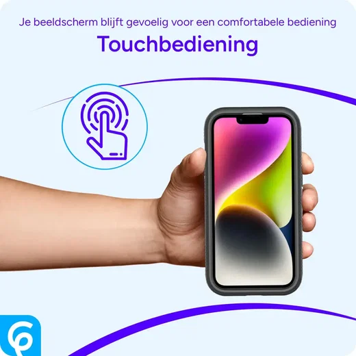 Apple iPhone 15 Hoesje Full Protect 360° Cover Hybride Zwart afbeelding 7