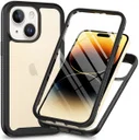 Apple iPhone 15 Plus Hoesje Full Protect 360° Cover Hybride Zwart