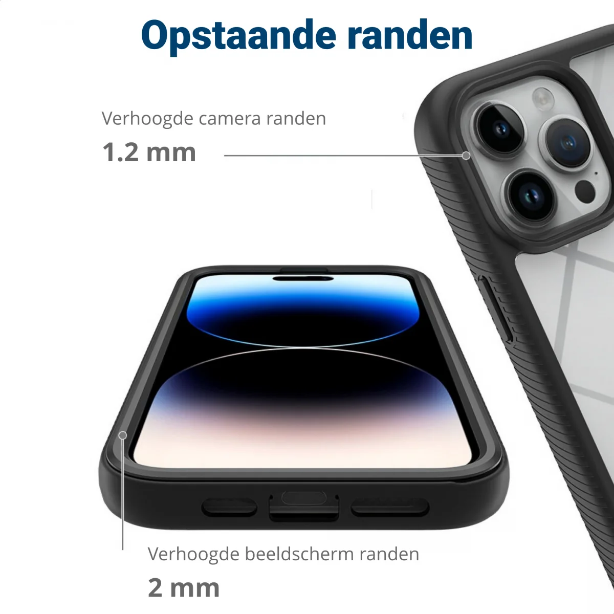 Apple iPhone 15 Pro Max Hoesje Full Protect 360° Cover Hybride Zwart afbeelding 10