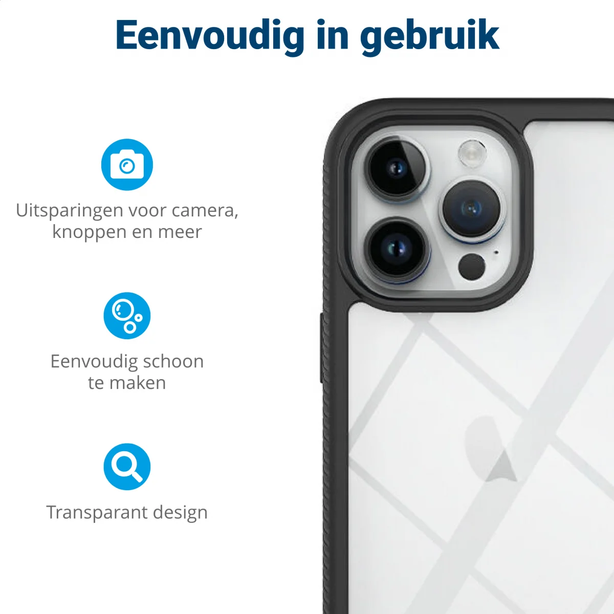 Apple iPhone 15 Pro Max Hoesje Full Protect 360° Cover Hybride Zwart afbeelding 6