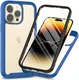 Apple iPhone 15 Pro Max Hoesje Full Protect 360° Cover Hybride Blauw afbeelding 1