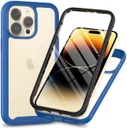 Apple iPhone 15 Pro Max Hoesje Full Protect 360° Cover Hybride Blauw