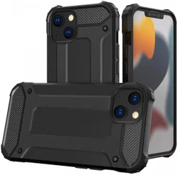 Apple iPhone 15 Hoesje Shock Proof Hybride Back Cover Zwart afbeelding