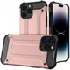 Apple iPhone 15 Pro Hoesje Shock Proof Hybride Back Cover Roze