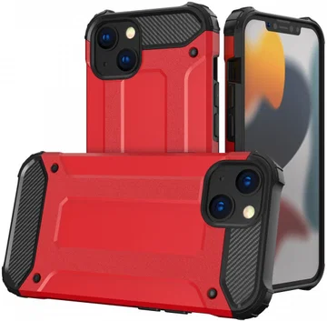 Apple iPhone 15 Hoesje Shock Proof Hybride Back Cover Rood