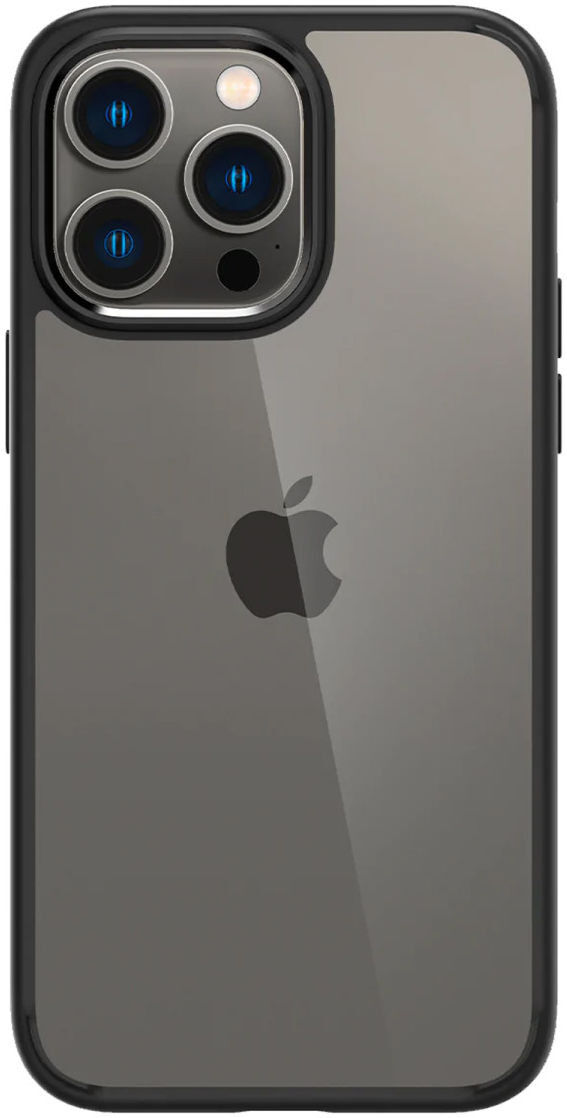 Apple iPhone 15 Pro Hoesje Armor Back Cover Transparant Zwart afbeelding 1
