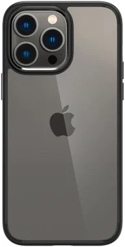 Apple iPhone 15 Pro Hoesje Armor Back Cover Transparant Zwart