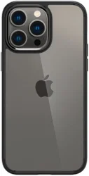 Apple iPhone 15 Pro Hoesje Armor Back Cover Transparant Zwart afbeelding