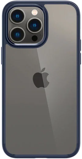 Apple iPhone 15 Pro Max Hoesje Armor Back Cover Transparant Blauw afbeelding 1