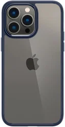 Apple iPhone 15 Pro Max Hoesje Armor Back Cover Transparant Blauw afbeelding