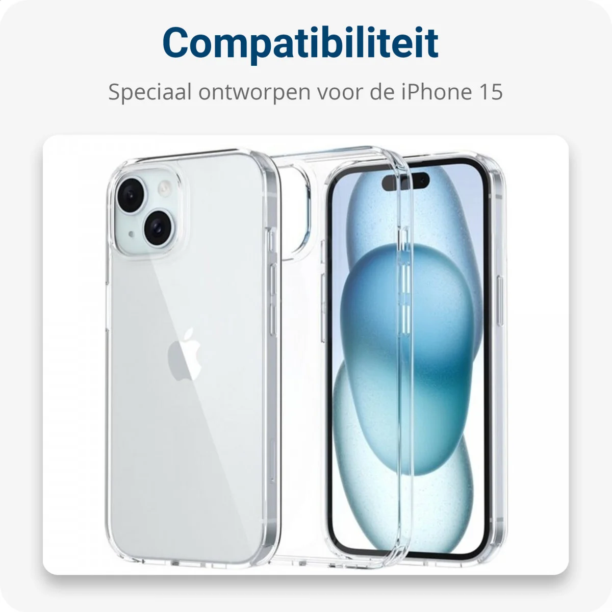Apple iPhone 15 Hoesje met Koord Schokbestendig TPU Transparant afbeelding 5