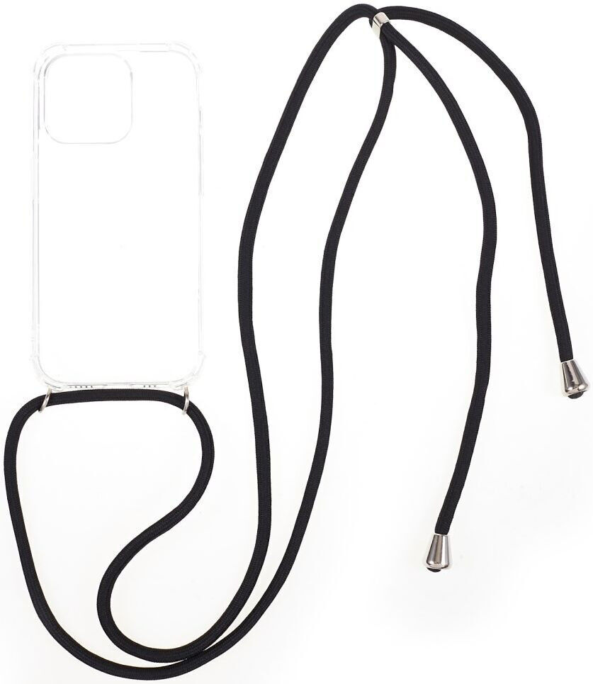Apple iPhone 15 Pro Max Hoesje Koord Schokbestendig TPU Transparant afbeelding 1