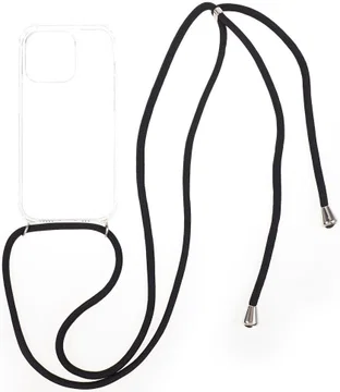 Apple iPhone 15 Pro Max Hoesje Koord Schokbestendig TPU Transparant