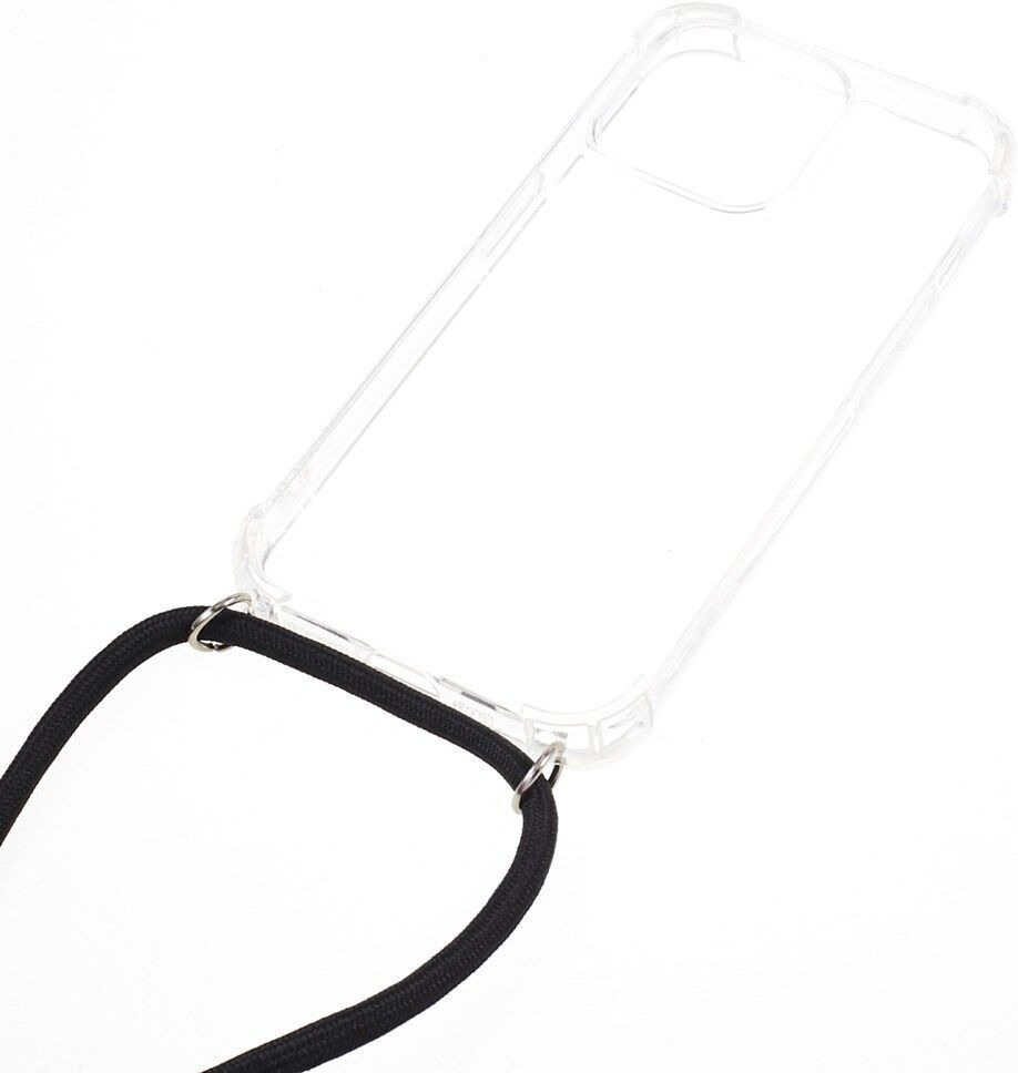 Apple iPhone 15 Pro Max Hoesje Koord Schokbestendig TPU Transparant afbeelding 6