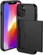 Apple iPhone 15 Hoesje met Slider Kaarthouder Back Cover Zwart afbeelding 13
