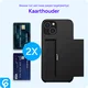 Apple iPhone 15 Hoesje met Slider Kaarthouder Back Cover Zwart afbeelding 11