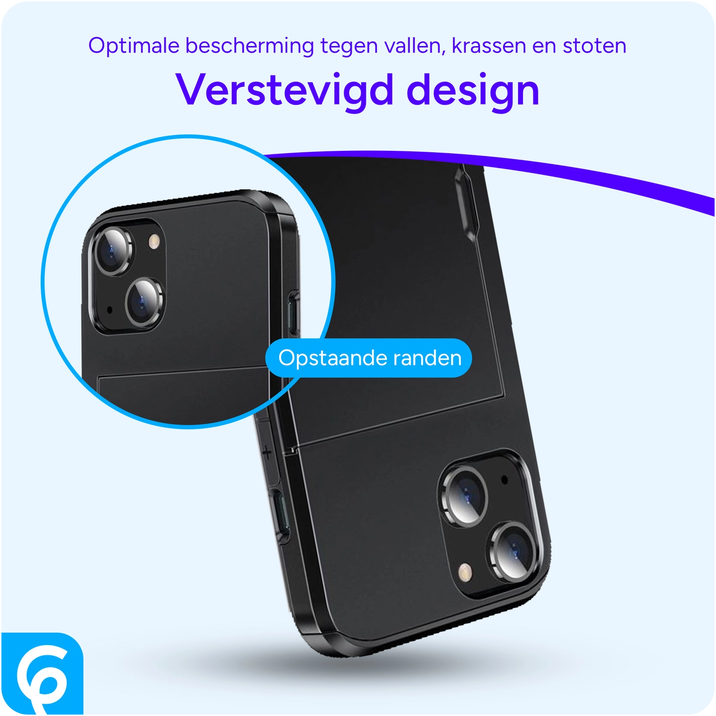 Apple iPhone 15 Hoesje met Slider Kaarthouder Back Cover Zwart afbeelding 4