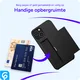 Apple iPhone 15 Hoesje met Slider Kaarthouder Back Cover Zwart afbeelding 7