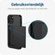 Apple iPhone 15 Plus Hoesje met Slider Kaarthouder Back Cover Zwart afbeelding 13