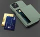 Apple iPhone 15 Hoesje met Slider Kaarthouder Back Cover Groen afbeelding 18