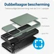 Apple iPhone 15 Plus Hoesje met Slider Kaarthouder Back Cover Groen afbeelding 7