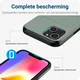 Apple iPhone 15 Plus Hoesje met Slider Kaarthouder Back Cover Groen afbeelding 9