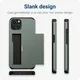 Apple iPhone 15 Plus Hoesje met Slider Kaarthouder Back Cover Groen afbeelding 12