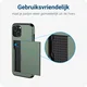 Apple iPhone 15 Plus Hoesje met Slider Kaarthouder Back Cover Groen afbeelding 13
