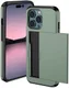 Apple iPhone 15 Pro Max Hoesje met Slider Kaarthouder Back Cover Groen afbeelding 2